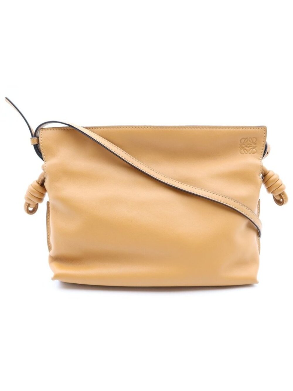 Loewe Flamenco Mini Anagram Logo Leather Shoulder Bag Brown